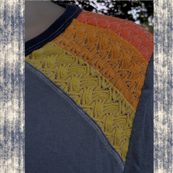 We The Free People In 🌈 rainbows crochet top mixed media Top **dark spots**asis - Picture 9 of 15